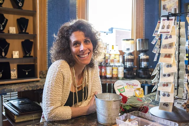 smiling woman, coffee shop, cafe, coffee, shop, caucasian, smiling, happy, female, woman, drink, people, indoors, adult, jewelry, casual, lifestyle, artsy, hipster, indie, unique, bohemian, colorful, coffee shop, coffee shop, coffee shop, coffee shop, coffee shop, cafe, hipster, hipster, unique, unique, unique. Coffee shop marketing: turning first visits into regulars