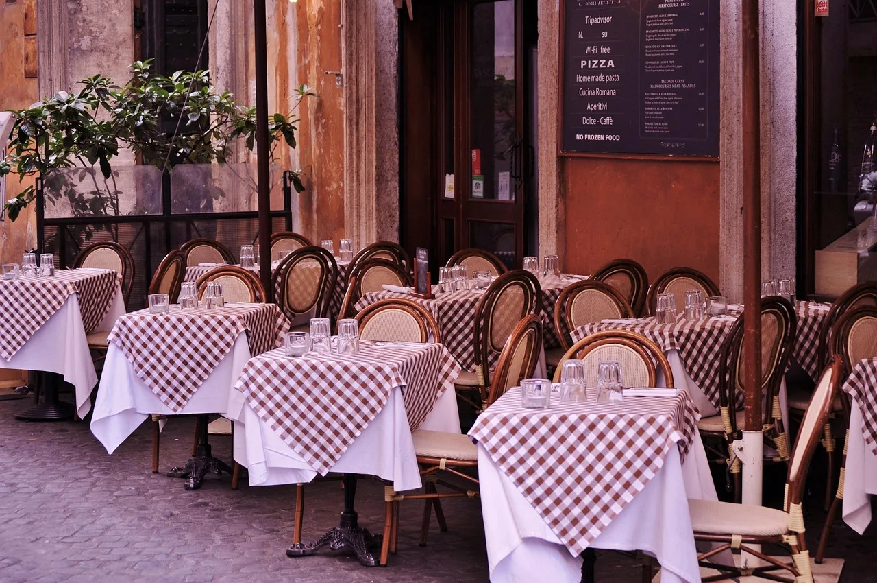 bistro, cafe, restaurant, tables, outdoor dining, sidewalk, outside, europe, french, dining, paris, pizza, chairs, table cloth, glasses, patio, bistro, bistro, outdoor dining, outdoor dining, pizza, pizza, pizza, pizza, pizza, table cloth. How to Get a Coffee Shop Patio Permit in Toronto and Vancouver
