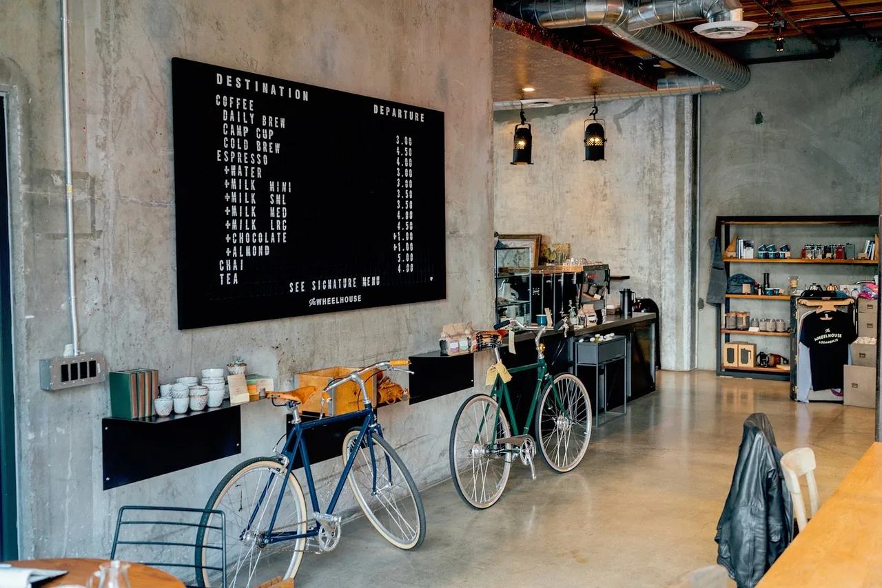 places, restaurant, cafe, shop, interior, bicycles, restaurant, cafe, cafe, cafe, cafe, cafe. Attracting Coffee Shop Customers by Testing One Change in One Daypart for Two Weeks