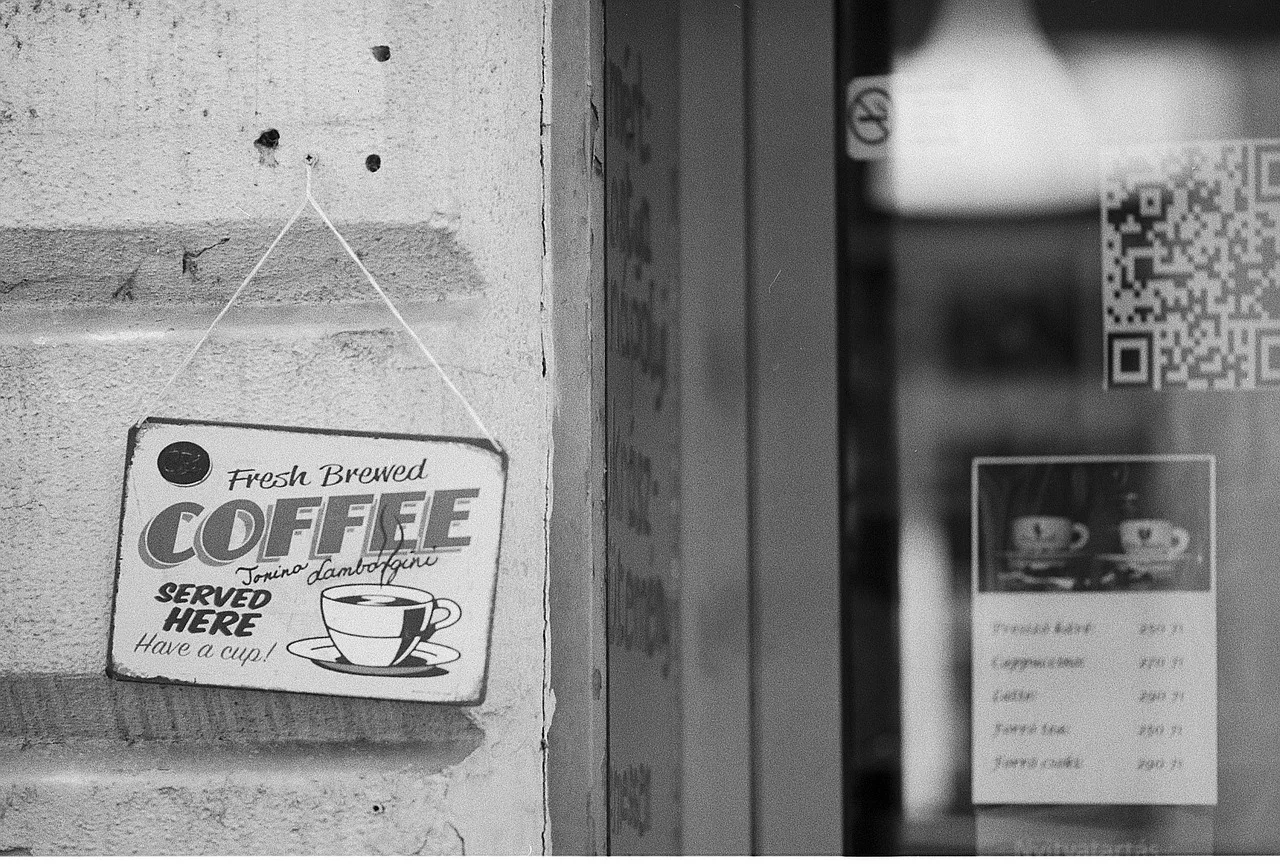 coffee, fresh, sign, drink, hot, espresso, cafe, cappuccino, cup, beverage, restaurant, coffee-shop, caffeine, breakfast, barista, counter, coffee break, black, cup of coffee, roasted, steam, morning, break, gray coffee, gray restaurant, gray shop, gray cup, gray breakfast. Cafe Guide: Which Coffee and Food Sales Are Taxable